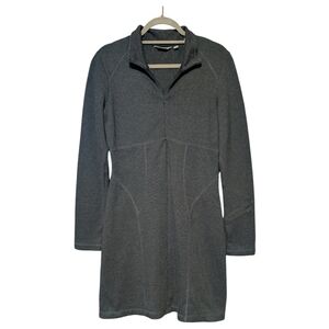 Athleta Cassidy Ponte Knit Dress Women's Charcoal Gray Athletic Stretch Cotton